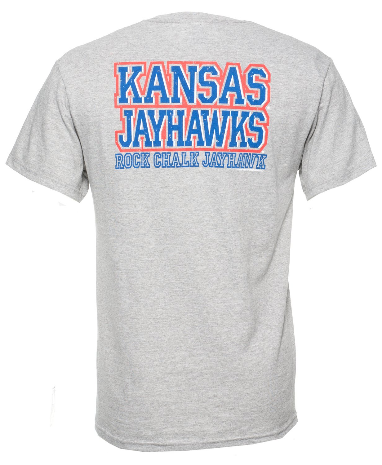 New World Graphics Adults' University of Kansas Distress Name T-shirt