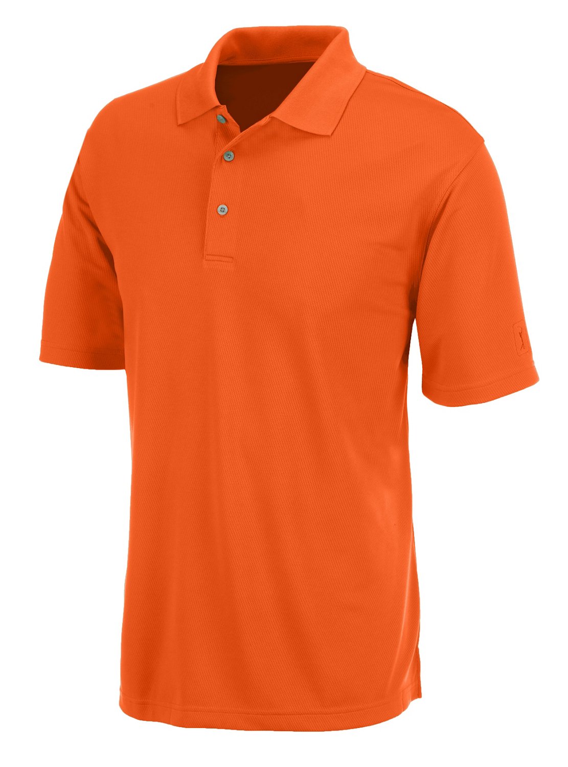 PGA Tour Men's Solid Textured Short Sleeve Polo