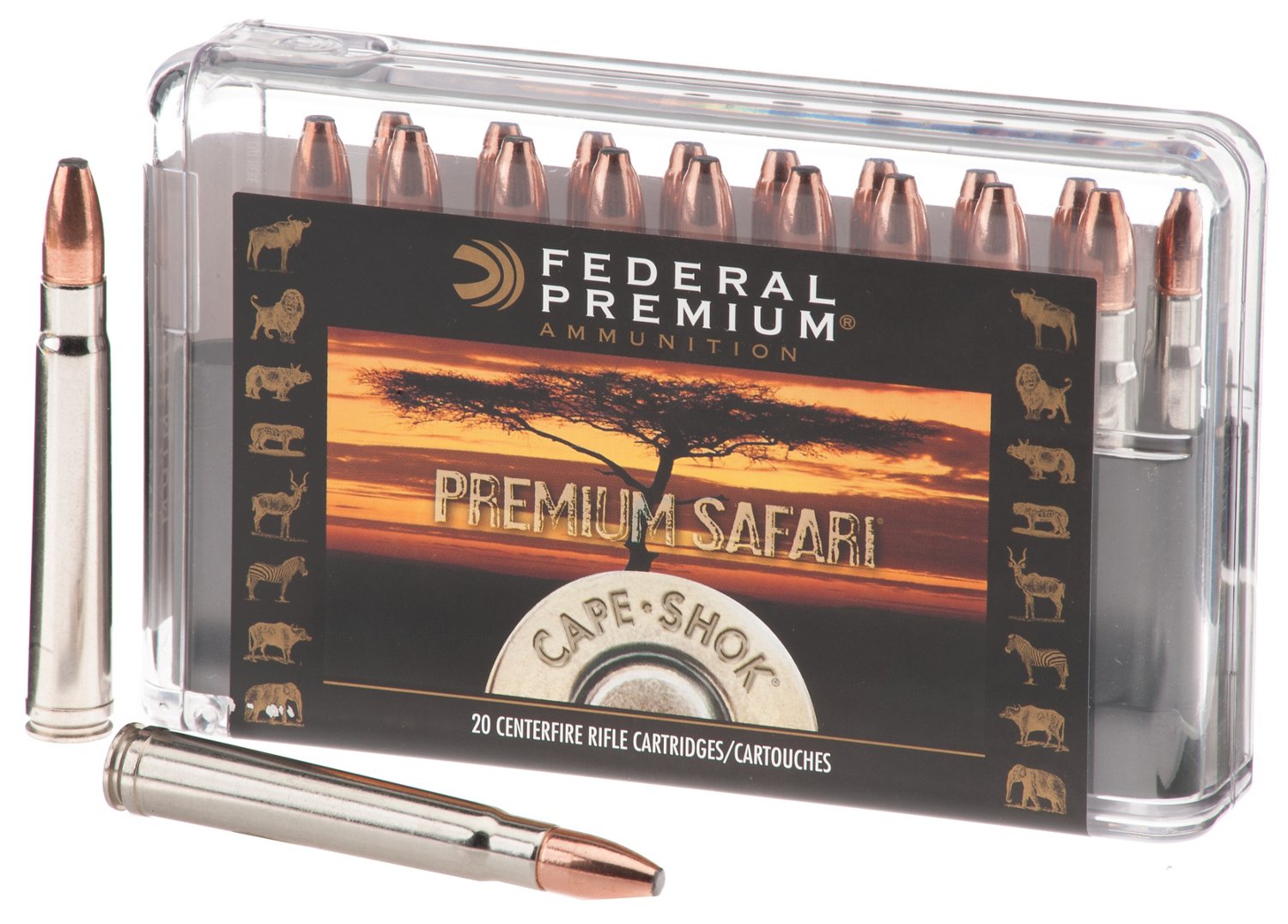 Federal Premium® Cape-Shok® .375 H&H Magnum 300-Grain Centerfire Rifle Ammunition