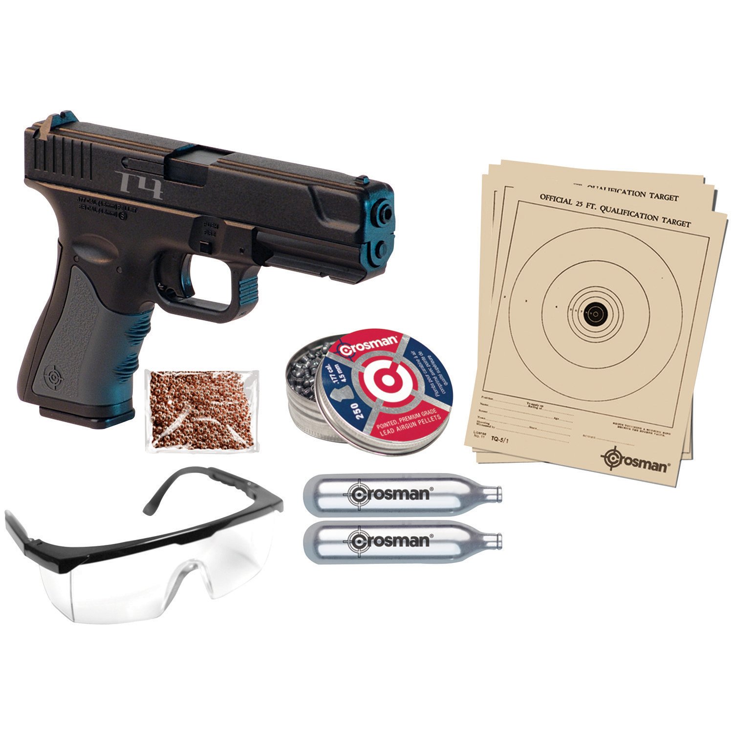 Crosman T4 Semiautomatic Air Pistol Kit