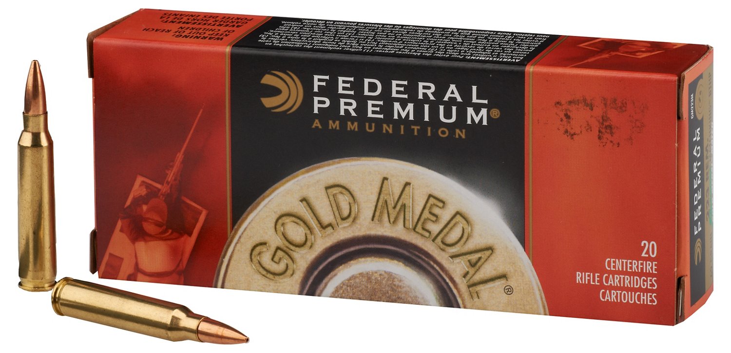 Federal Premium® Gold Medal .223 Remington 69-Grain Sierra MatchKing Centerfire Rifle Ammunition