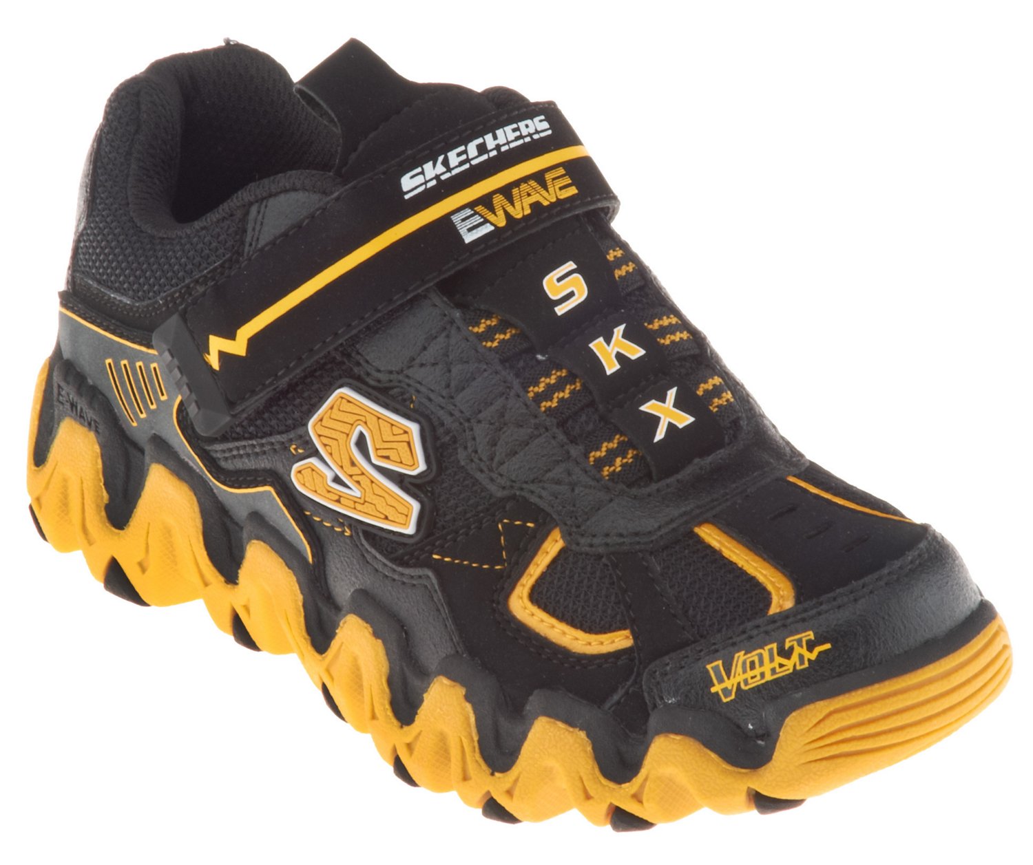 SKECHERS Boys' Wavy Bottom Athletic Lifestyle Shoes thumbnail