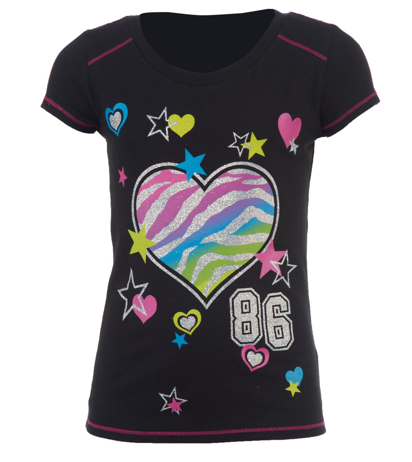 BCG Girls' Crew Neck Graphic T-shirt