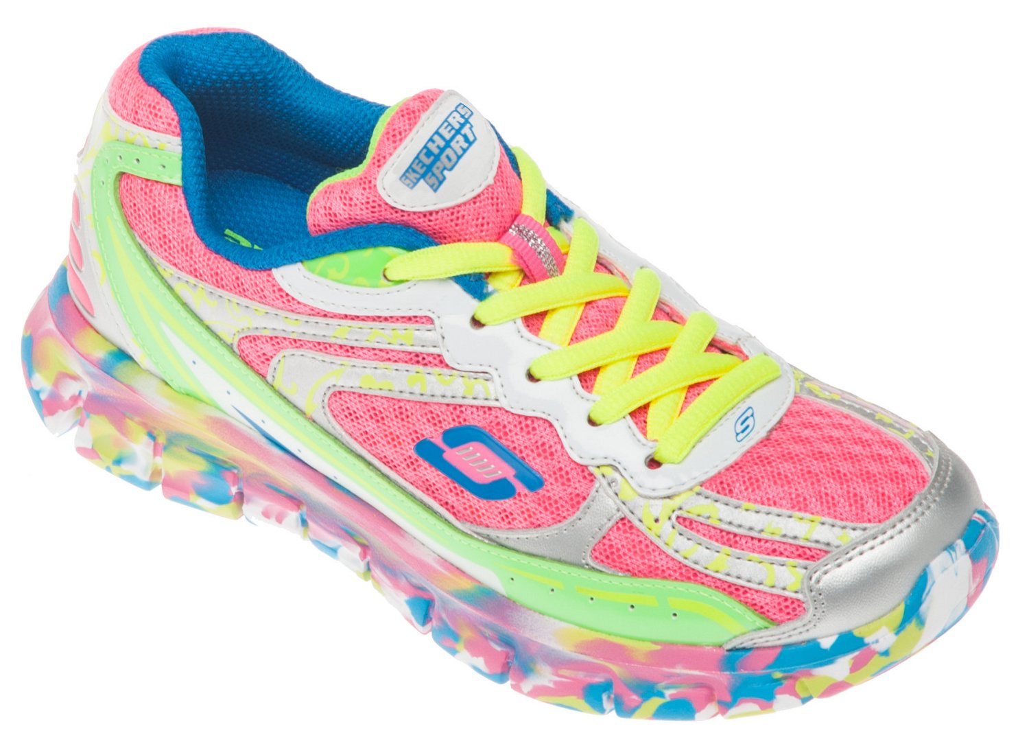 SKECHERS Girls' Sport Synergy - Confetti Color Athletic Lifestyle Shoes thumbnail