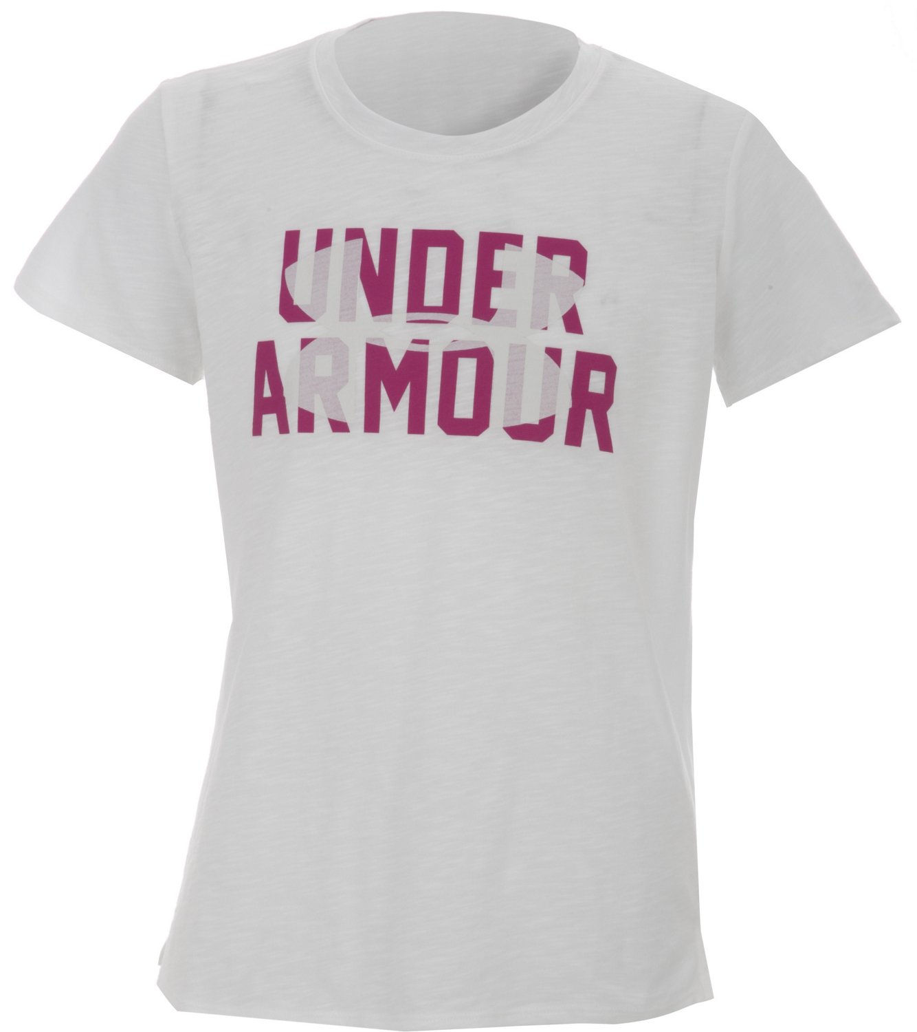 Under Armour® Girls' Charged Cotton® Slub Script Short Sleeve T-shirt
