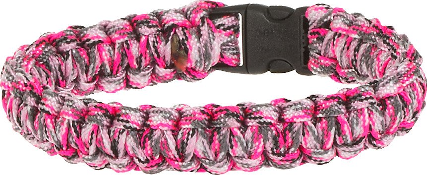 Bison Designs Side-Release Medium Pink Camo Coreless Paracord Bracelet