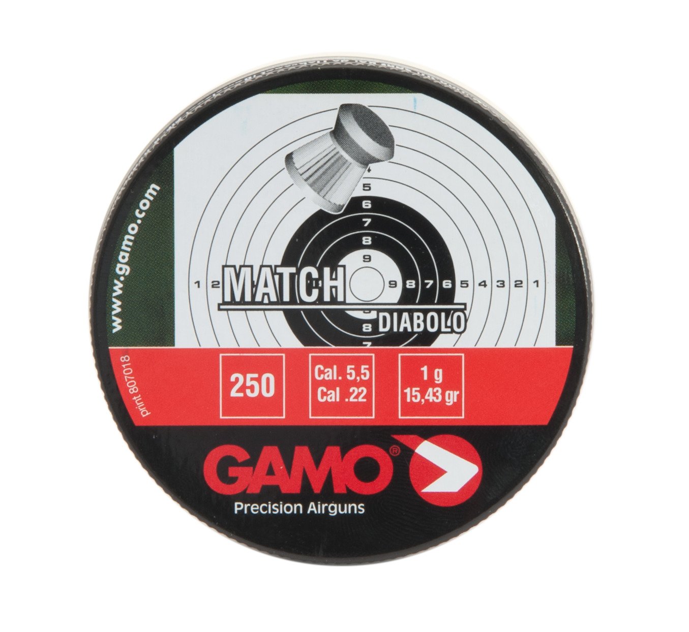 Gamo Match Diabolo .22 Caliber 13.8-Grain Airgun Pellets thumbnail