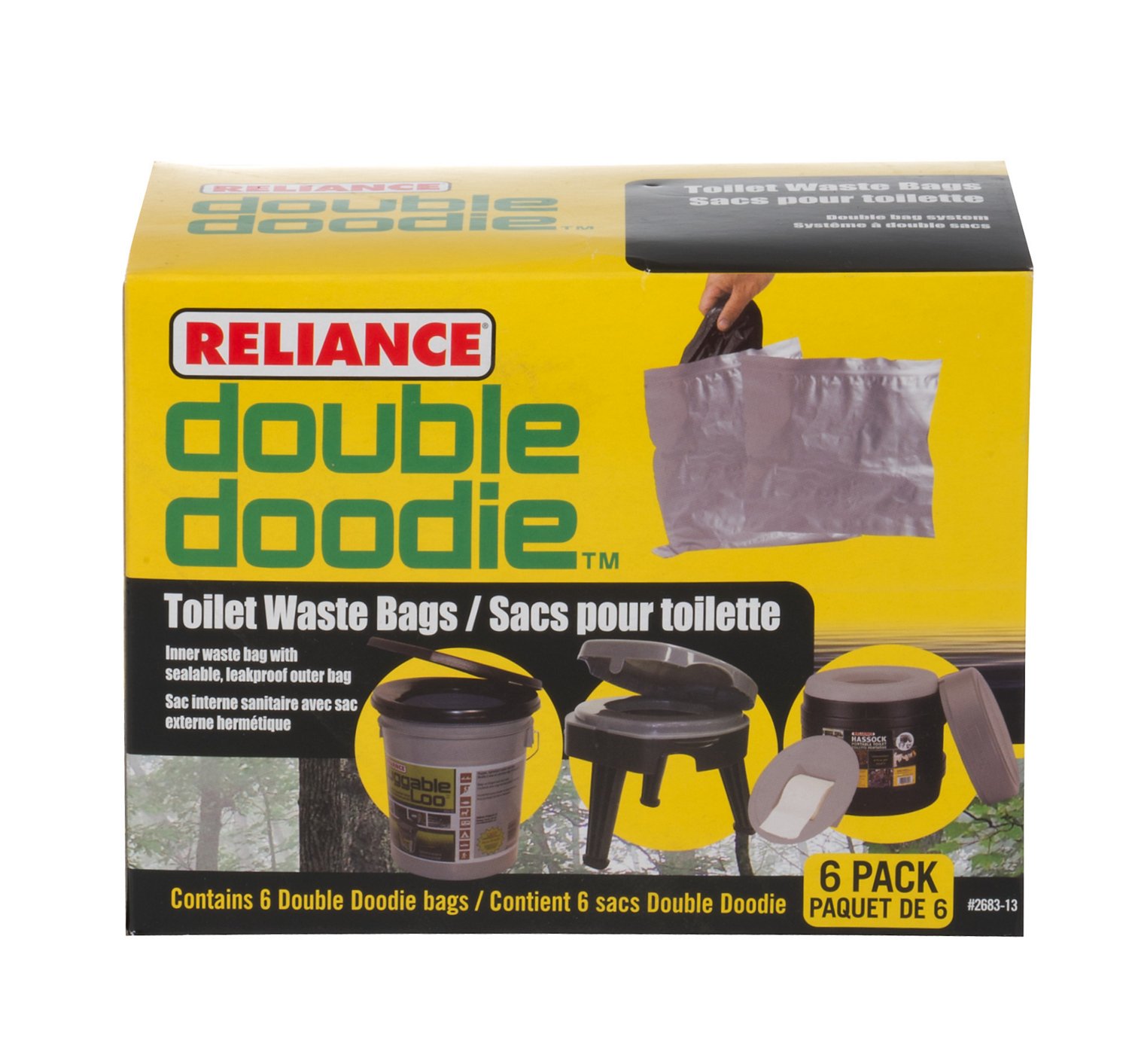 Reliance Double Doodie Toilet Waste Bags 6-Pack