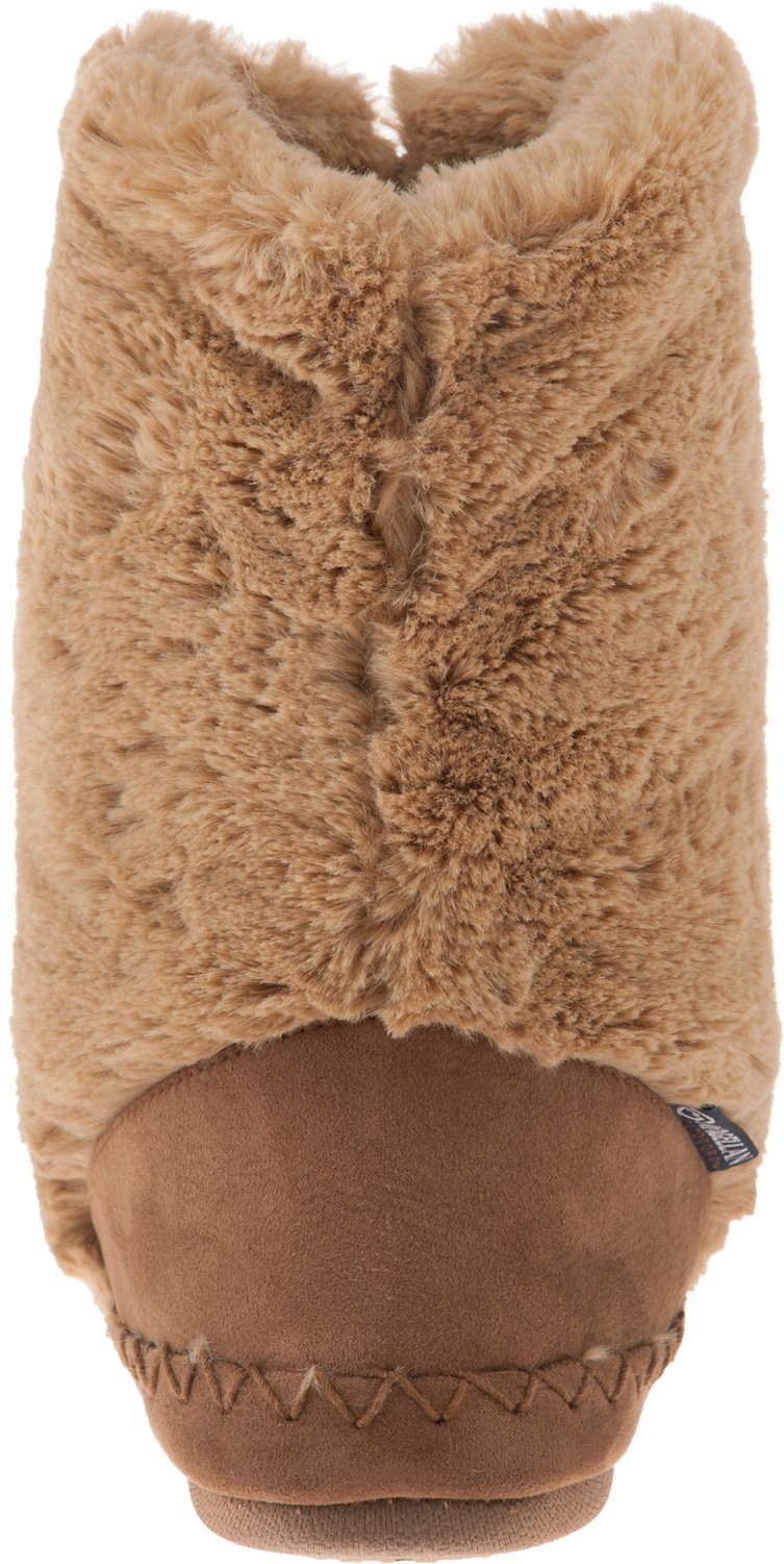 magellan outdoors women's fur collar slipper booties
