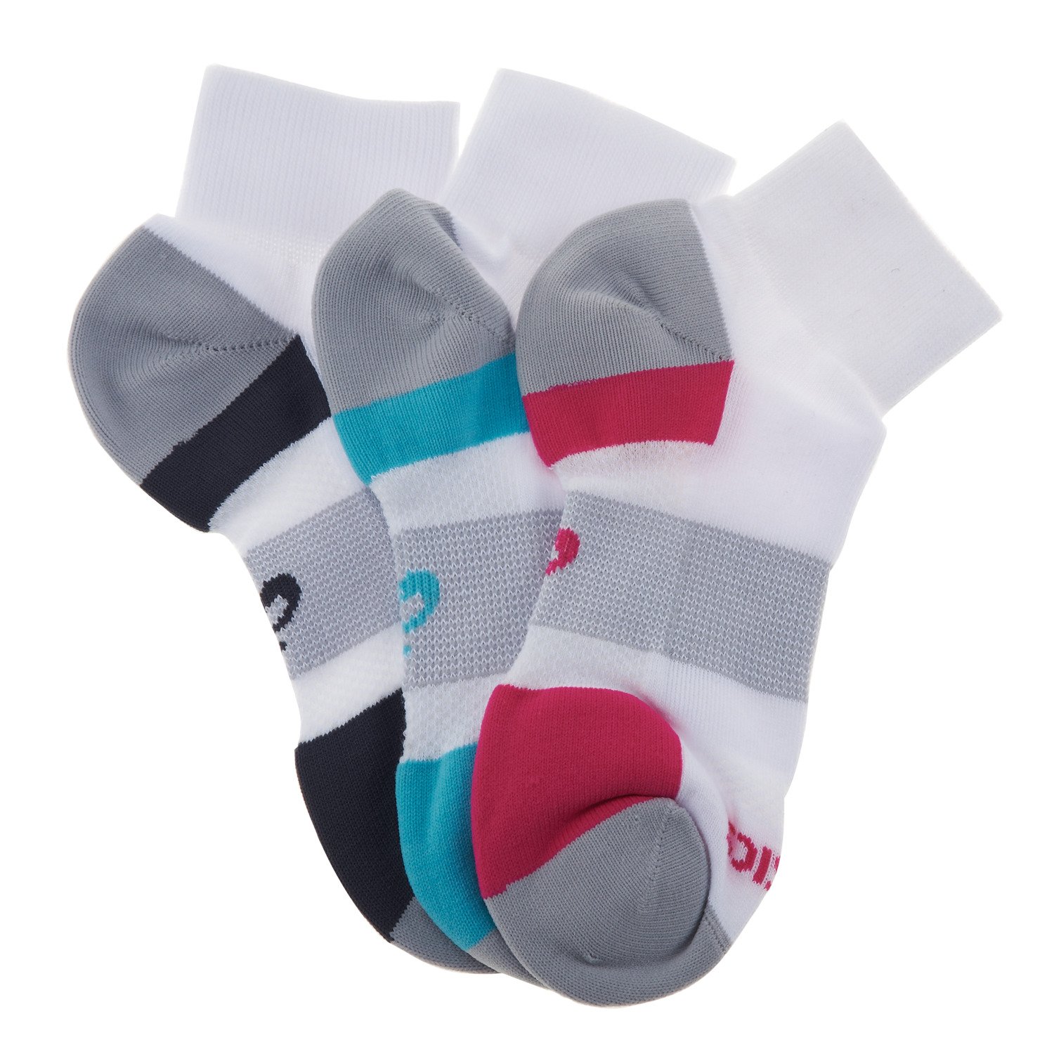 ASICS® Girls' Intensity Quarter Socks 3-Pack