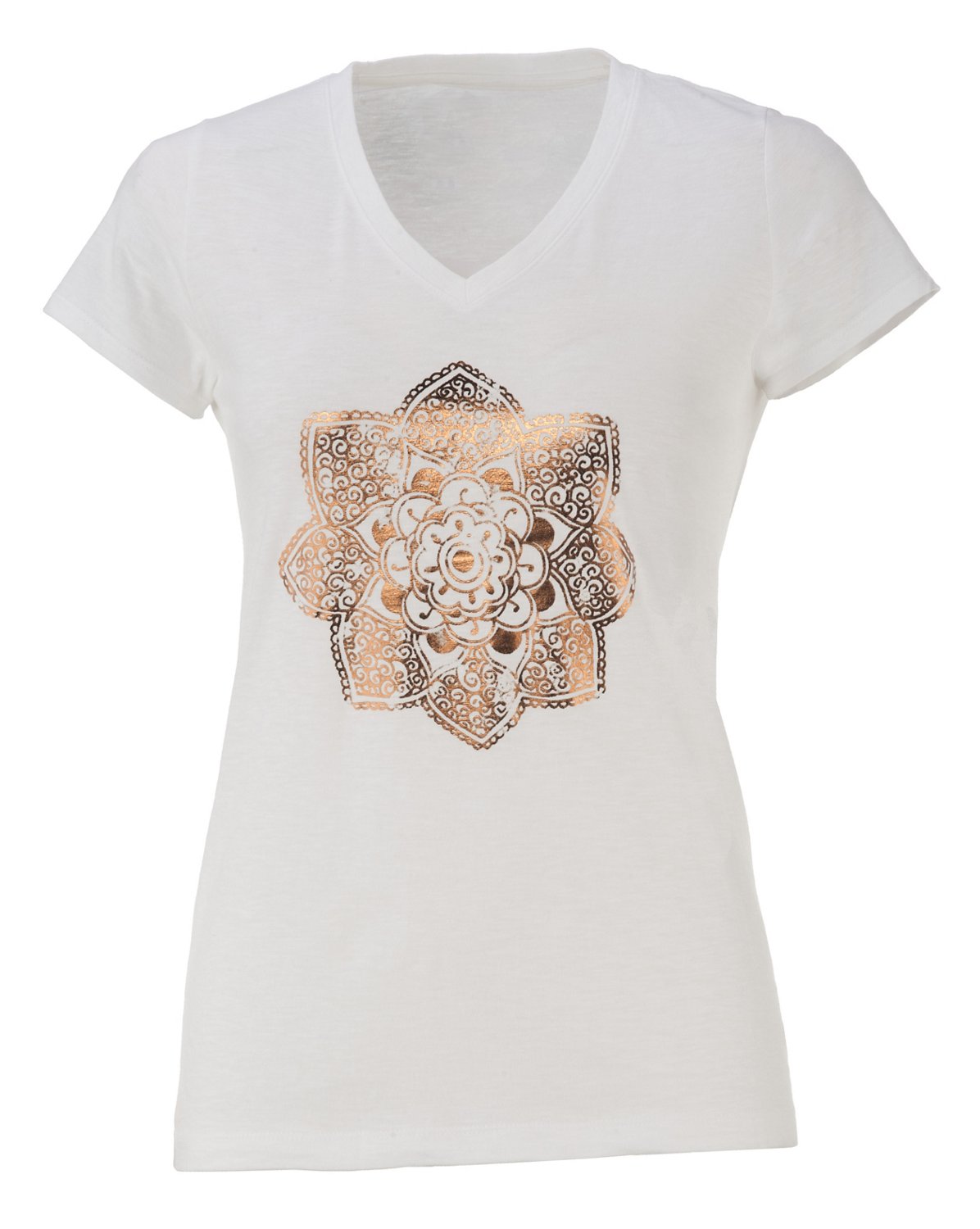 Magellan Outdoors Women's Tribal Medallion Slub V-neck T-shirt