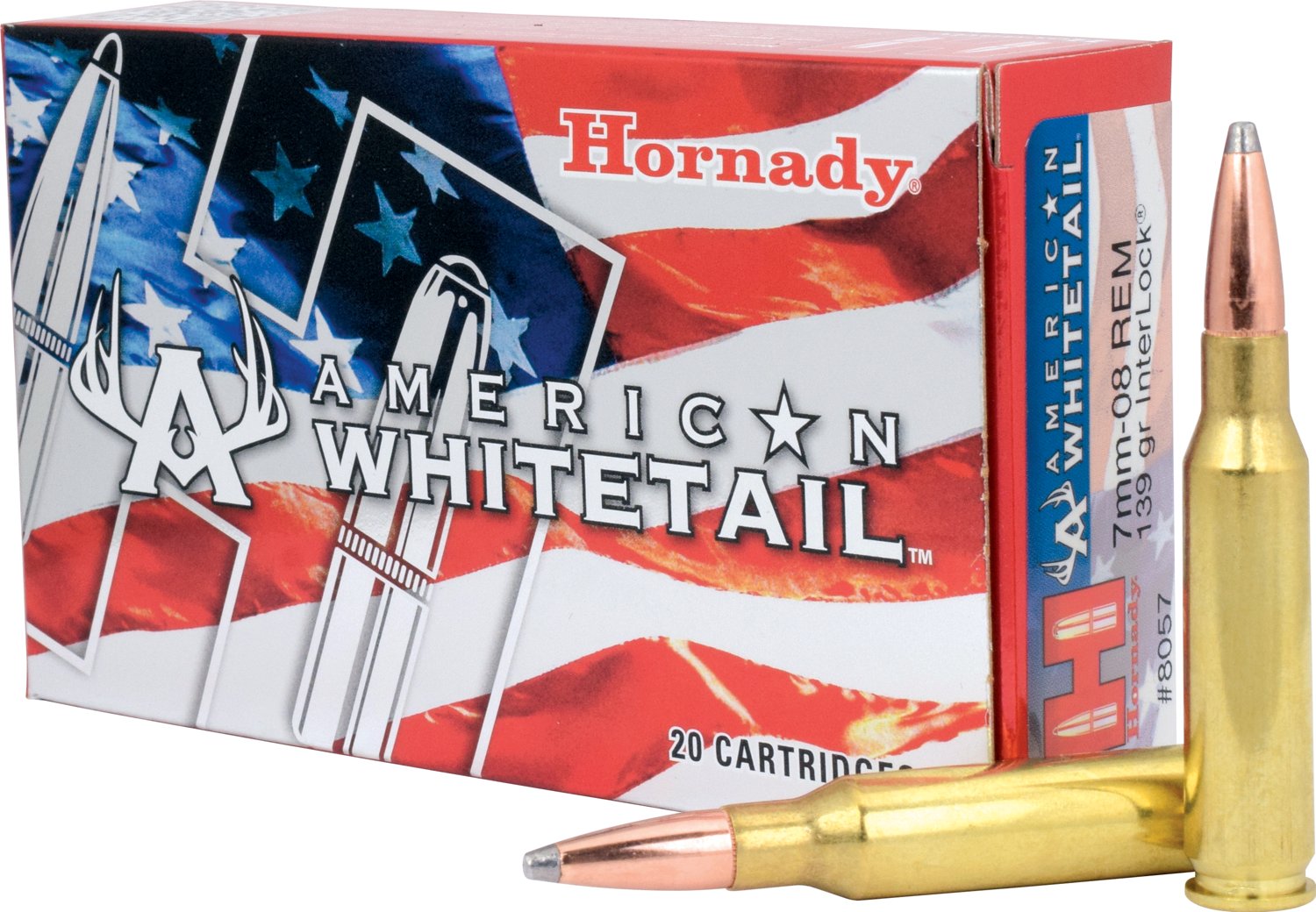 Hornady InterLock® SP American Whitetail 7mm-08 Rem 139-Grain Centerfire Rifle Ammunition