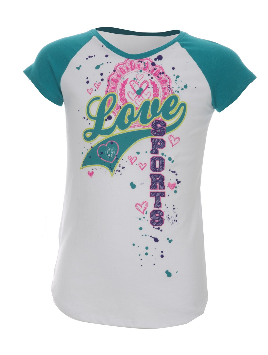 BCG Girls' Colorblock Raglan Short Sleeve T-shirt