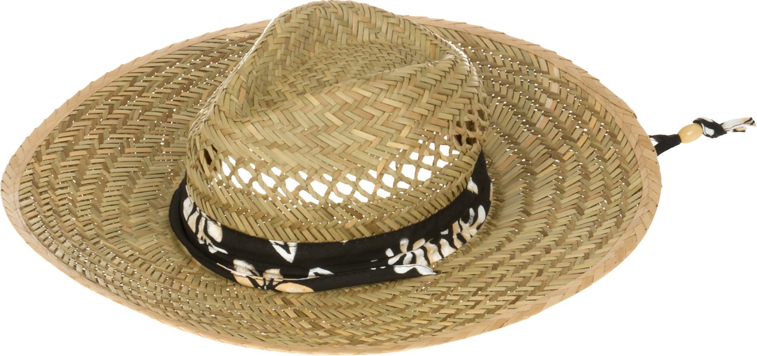 O'rageous® Men's Rush Straw Big Brim Hat with Chin Cord