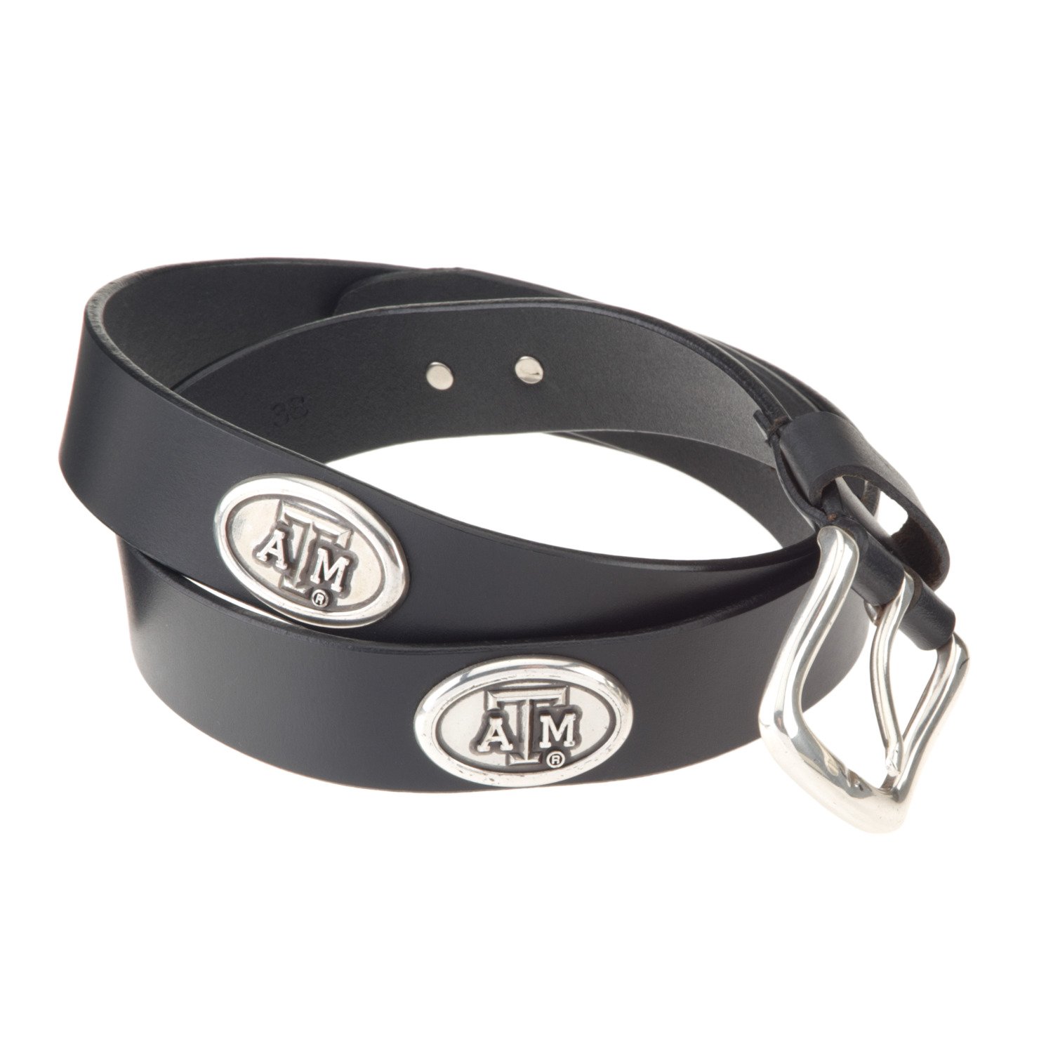 Enmon Men's Sideline Collection Texas A&M University Black Leather Belt