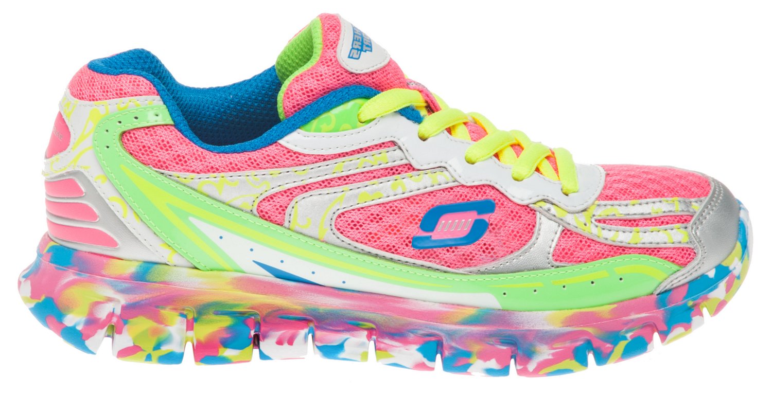 SKECHERS Girls' Sport Synergy - Confetti Color Athletic Lifestyle Shoes