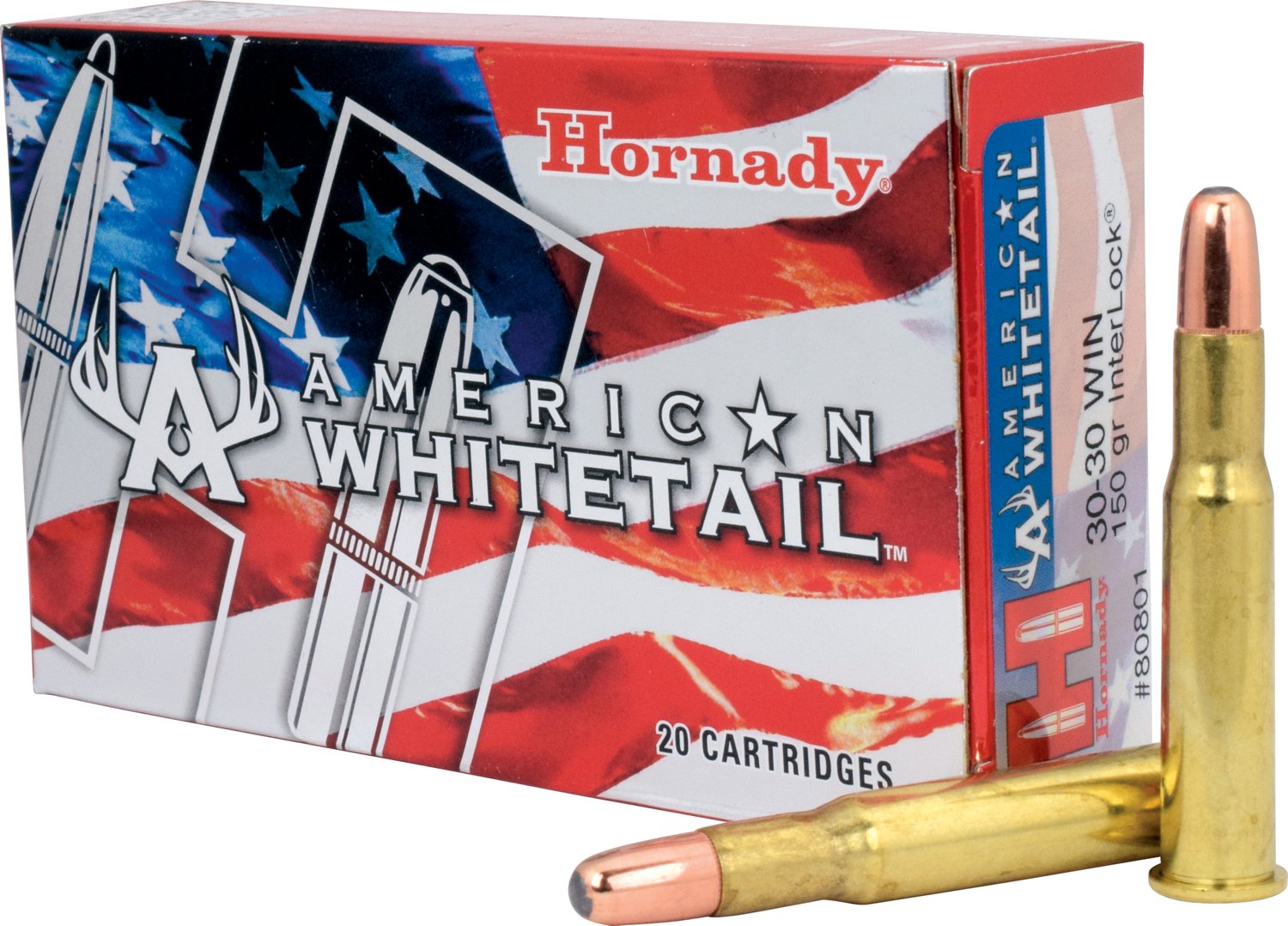 Hornady InterLock® RN American Whitetail .30-30 Win 150-Grain Centerfire Rifle Ammunition thumbnail
