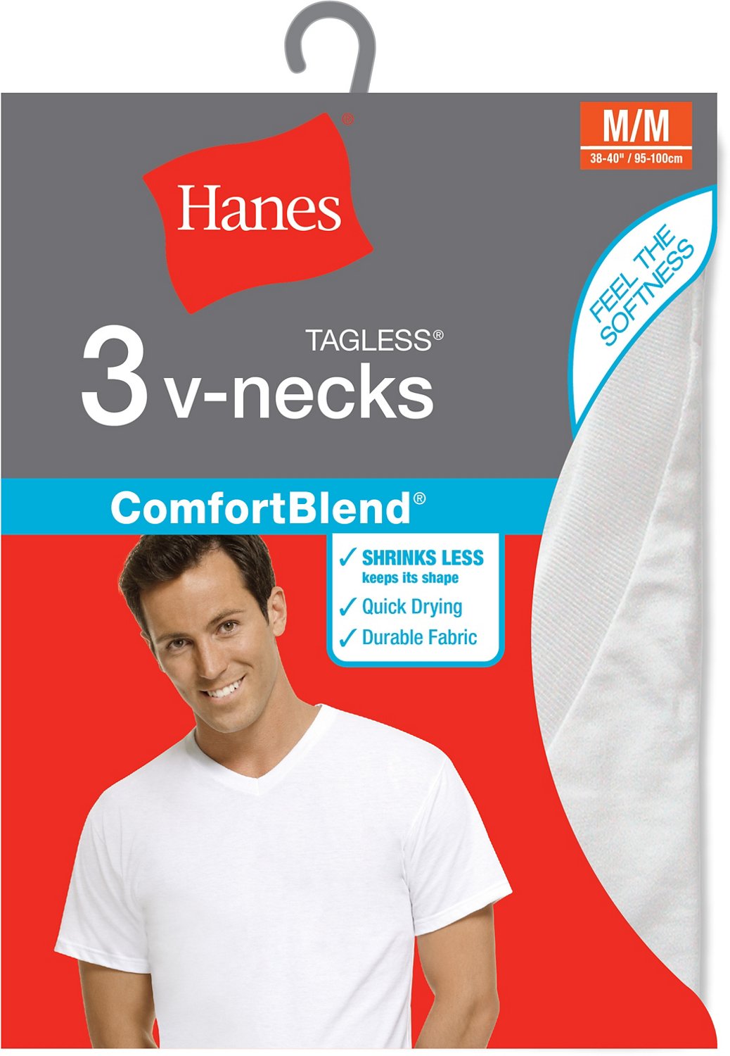 Hanes Men's ComfortBlend V-neck Undershirts 3-Pack