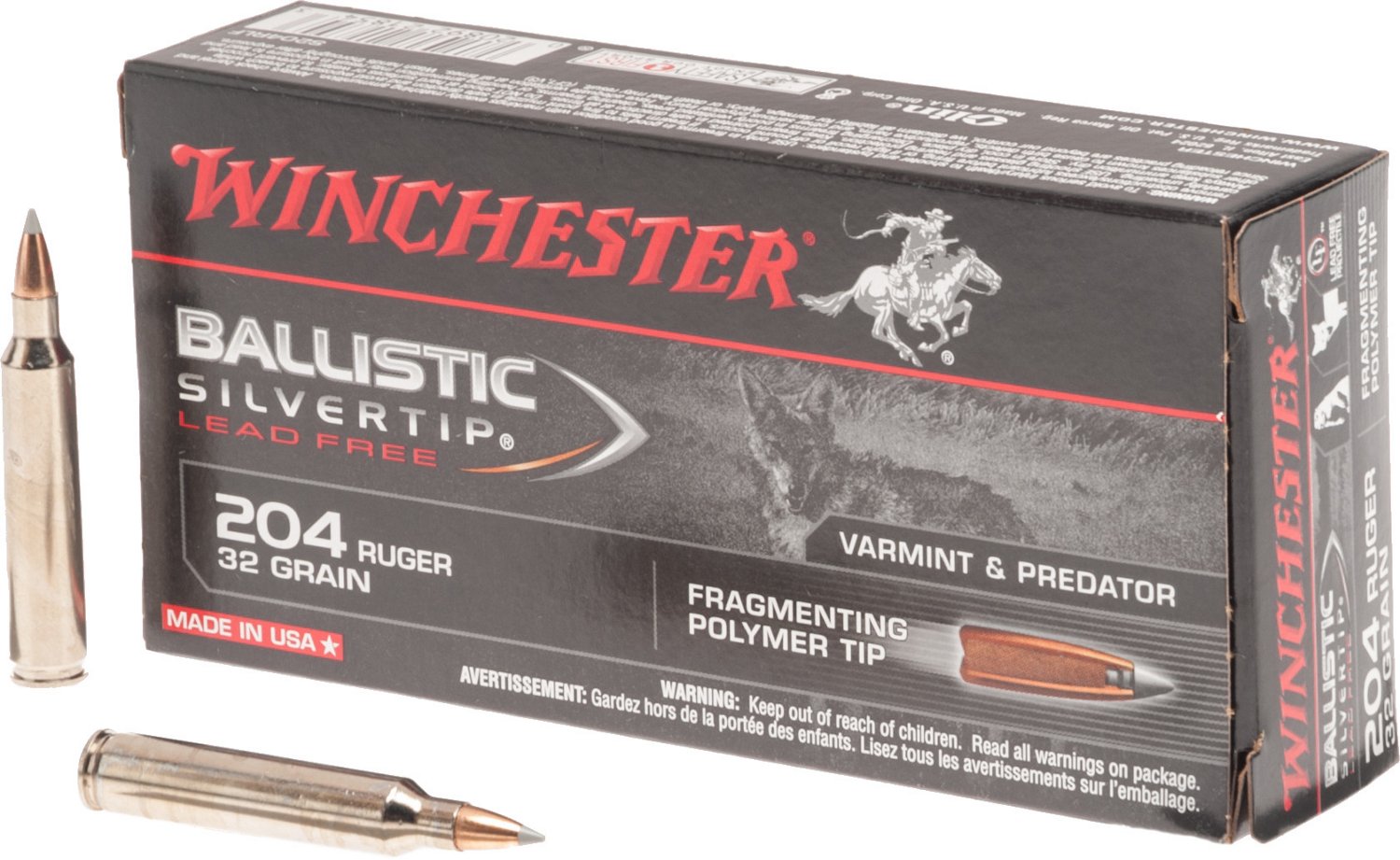 Winchester Ballistic Silvertip® .204 Ruger 32-Grain Centerfire Rifle Ammunition