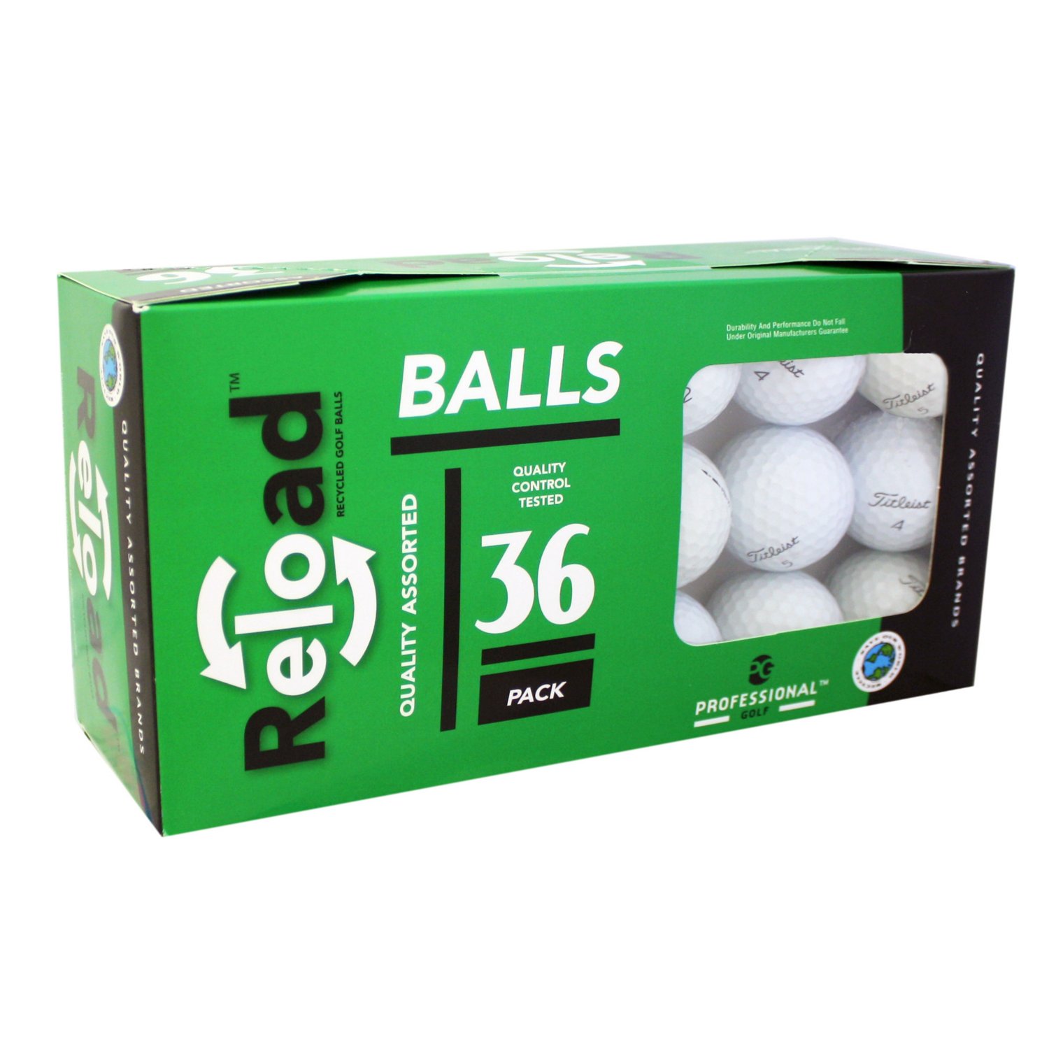 Reload™ Titleist ProV1 Recycled Golf Balls 30-Pack with Tees