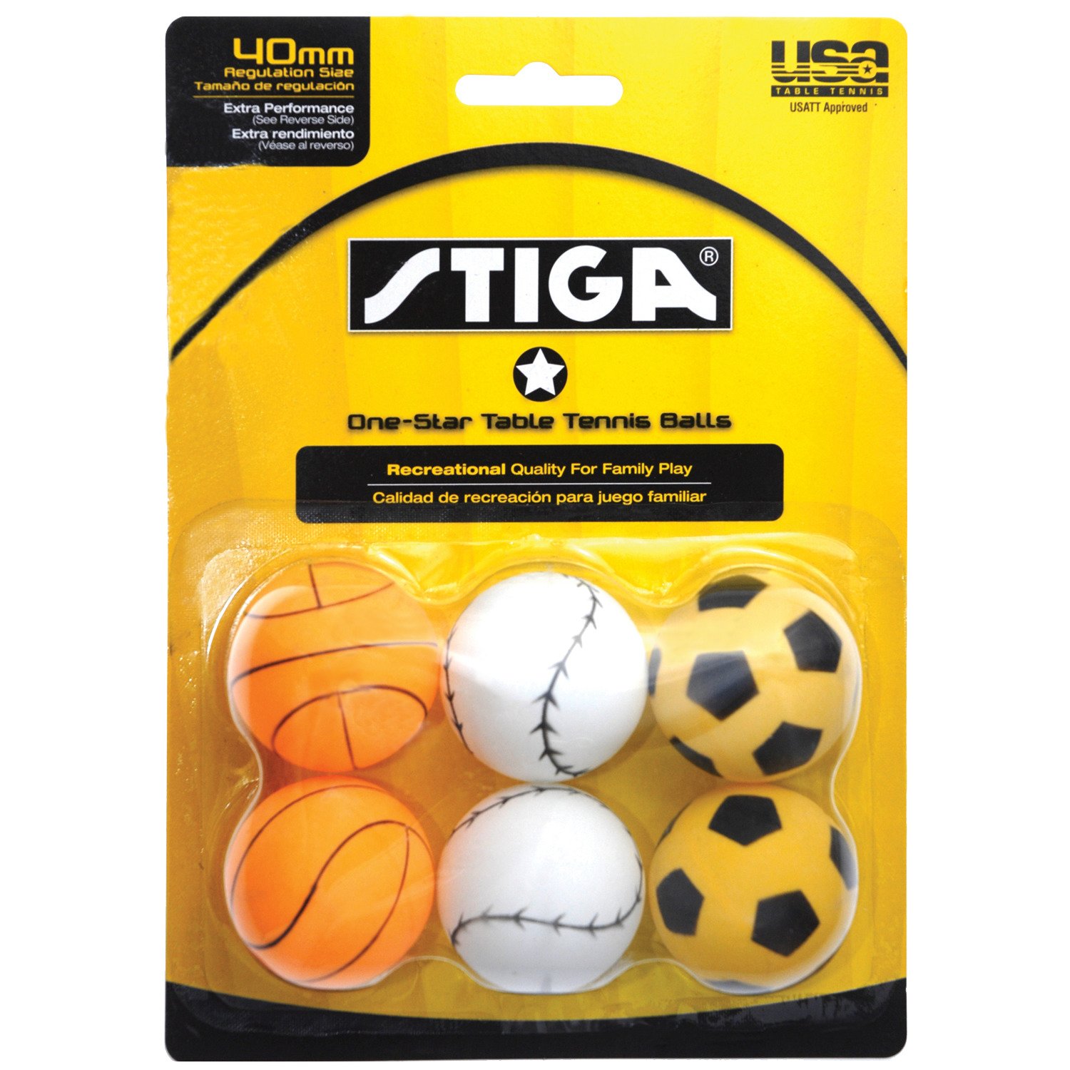 Stiga® 1-Star Sport Table Tennis Balls 6-Pack