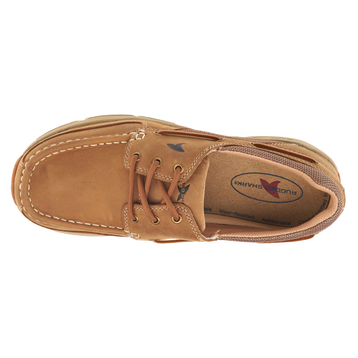 Rugged Shark Men's Hatteras 3-Eye Oxford Boat Shoes thumbnail
