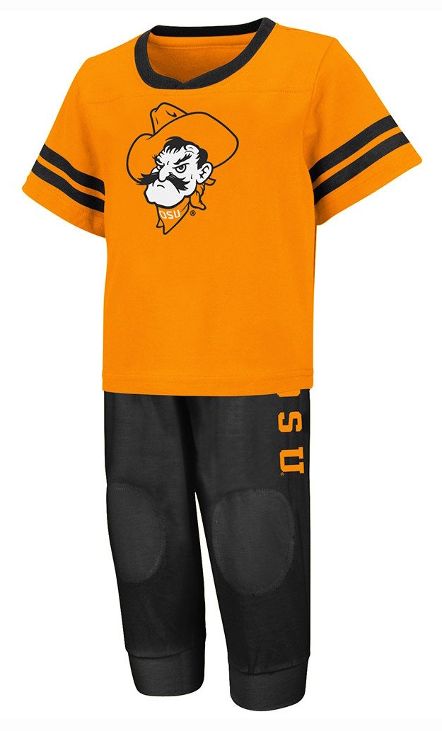 Colosseum Athletics Toddlers' Oklahoma State University Quarterback Shirt and Pant Combo Set