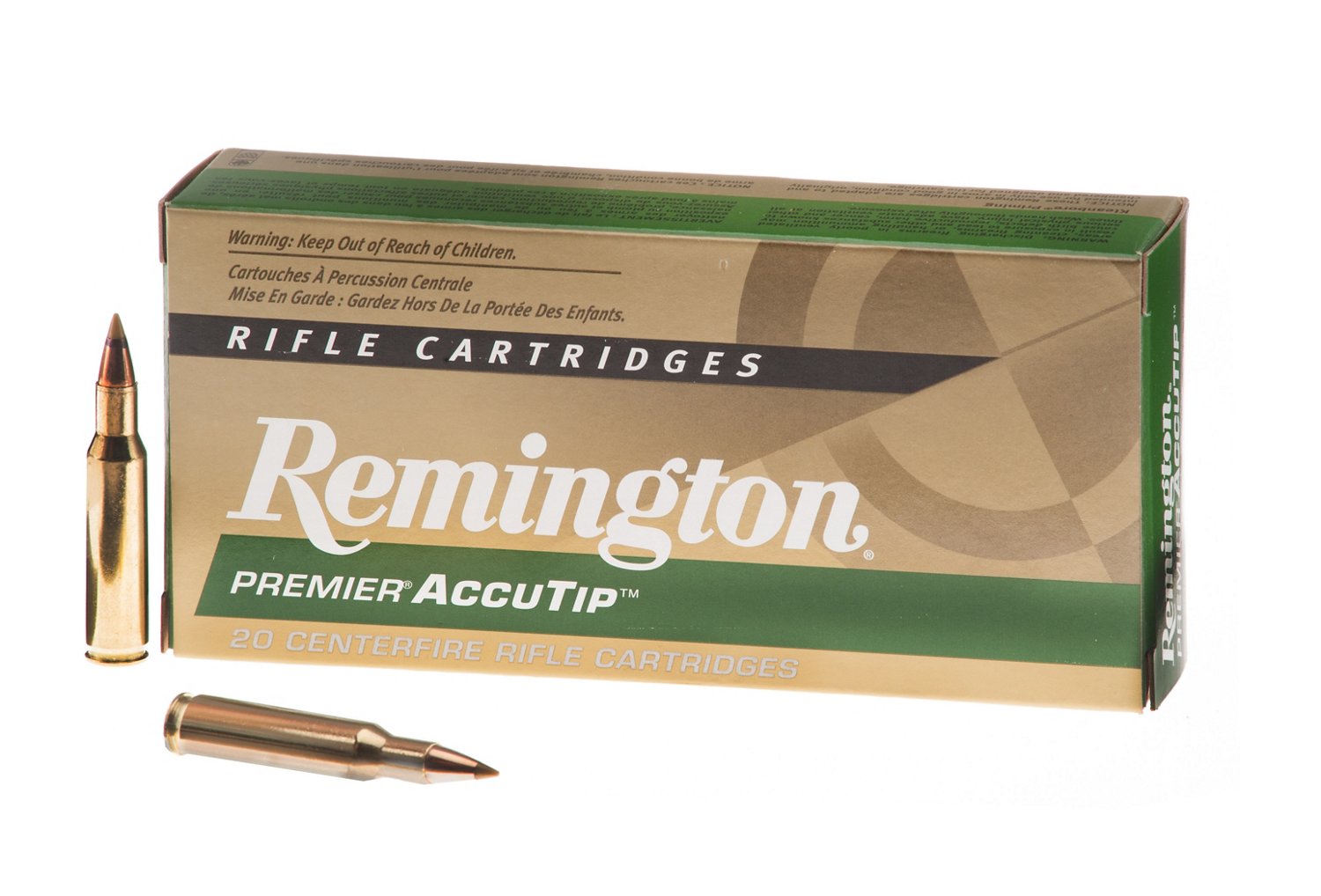 Remington Premier® AccuTip .222 Remington 50-Grain Centerfire Rifle Ammunition