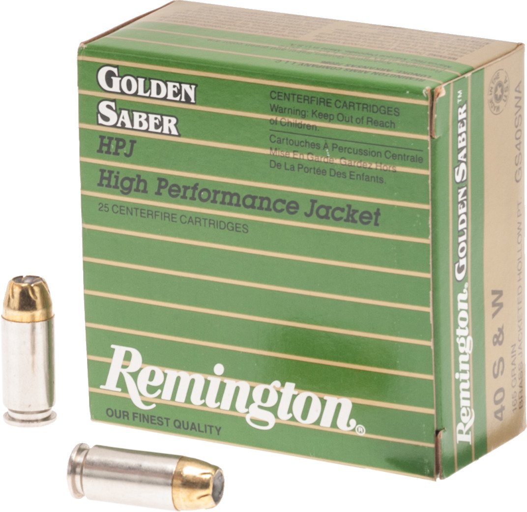 Remington Golden Saber HPJ .40 S&W 165-Grain Centerfire Pistol Ammunition