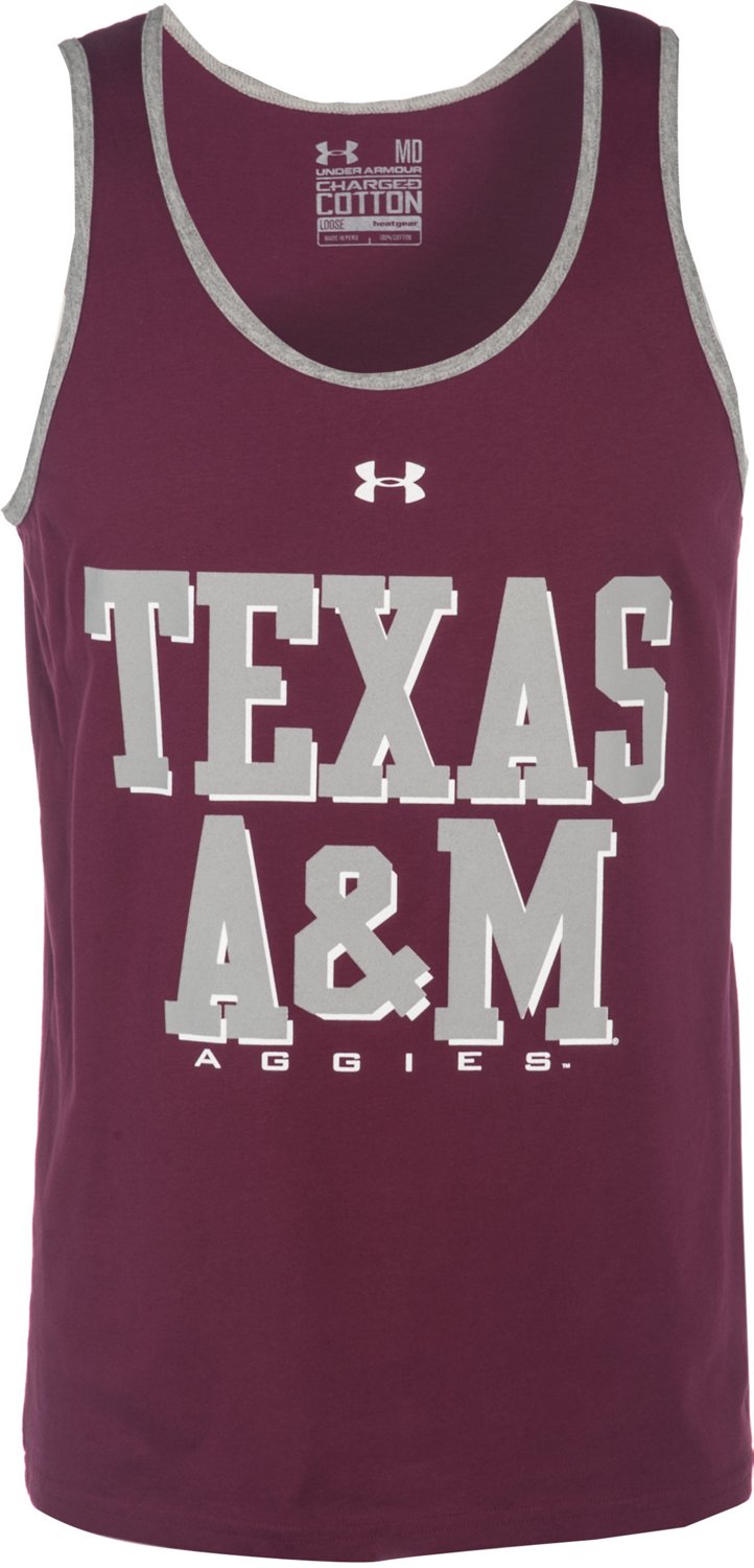 Under Armour® Men's Texas A&M University Charged Cotton Tank Top