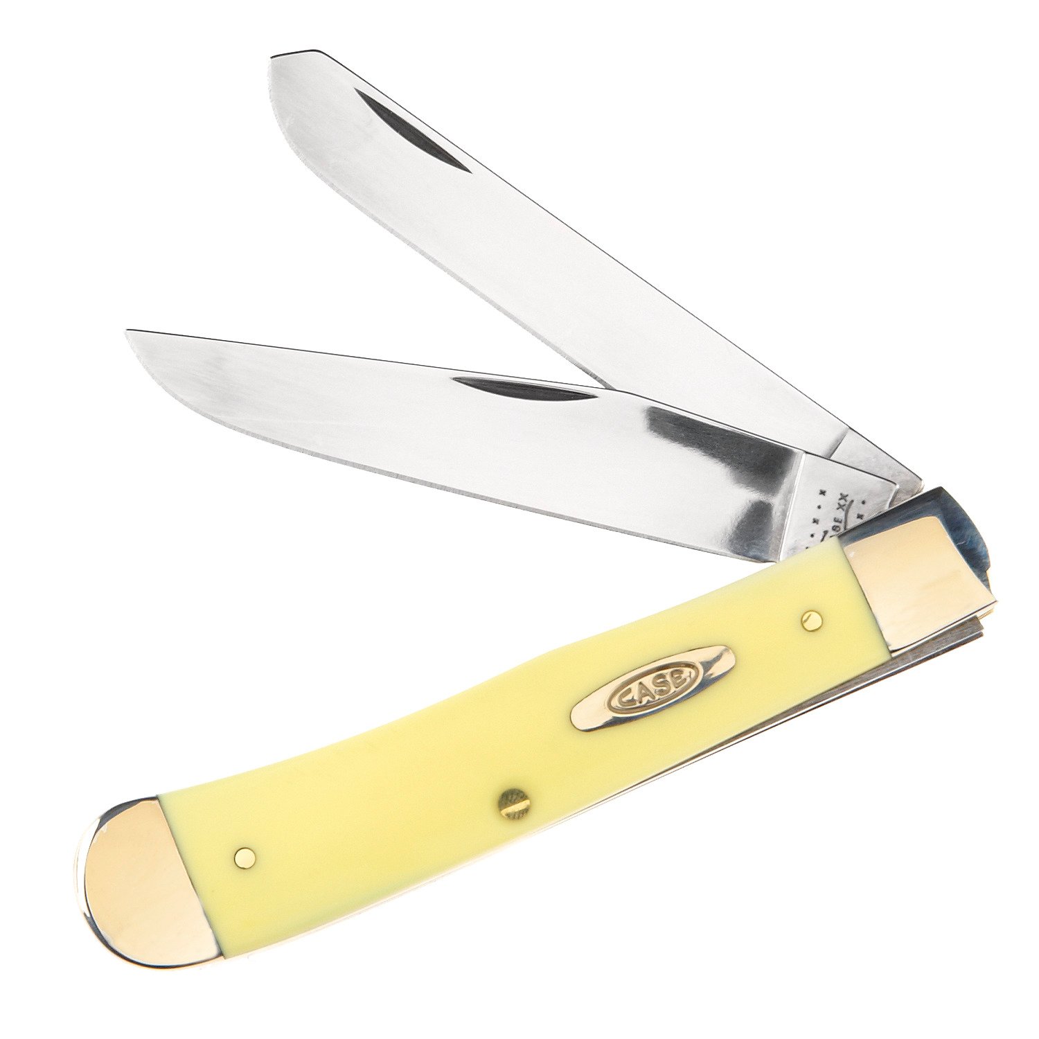 Case® Cutlery Yellow Handle Trapper 2-Blade Folding Pocket Knife