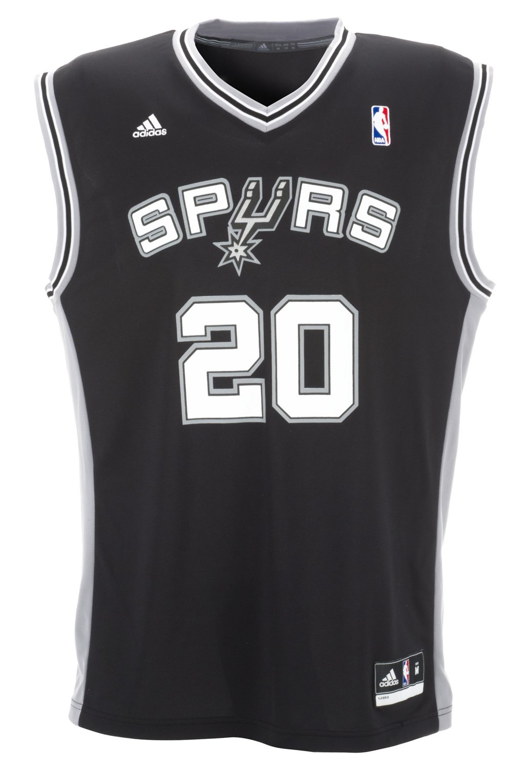 adidas Men's San Antonio Spurs Manu Ginobili #20 Replica Jersey
