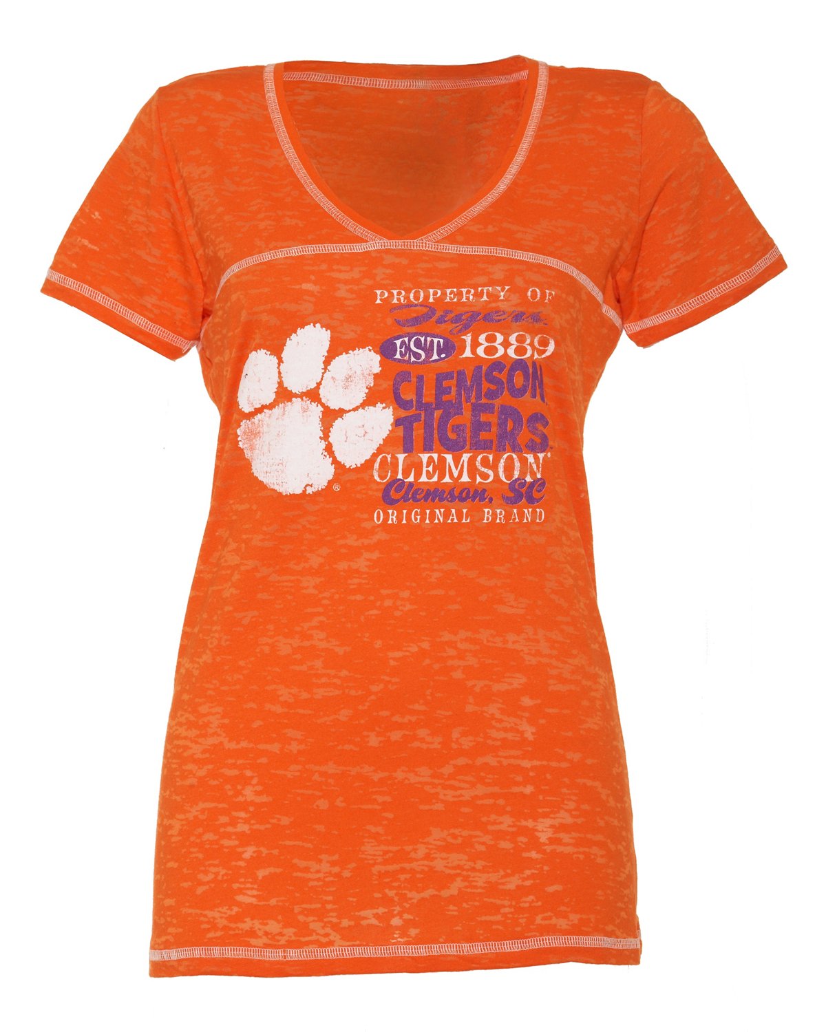 Step Ahead Blue 84 Women's Clemson Bo V-neck T-shirt