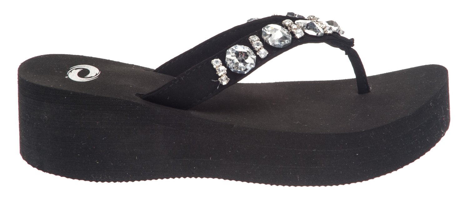 O'rageous Girls' Prom Wedge Thong Sandals