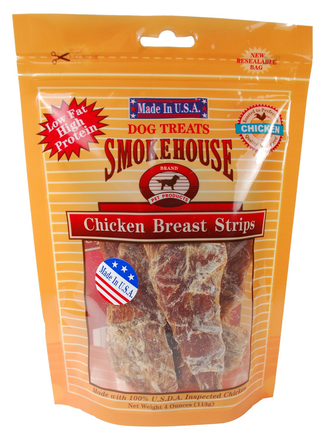 Smokehouse 4 oz. Chicken Breast Strip Dog Treats