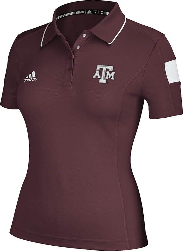 adidas Women's Texas A&M University Sideline Polo Shirt