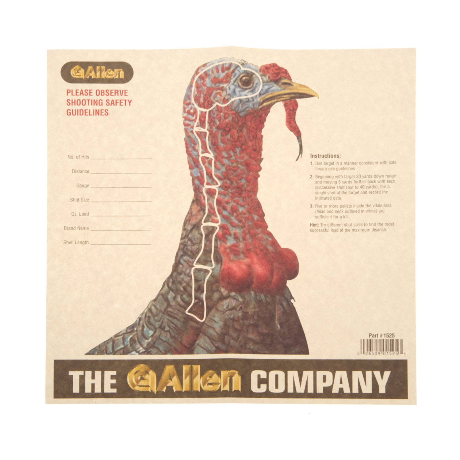 Allen Company Turkey Hunter Shotgun Targets 12-Pack