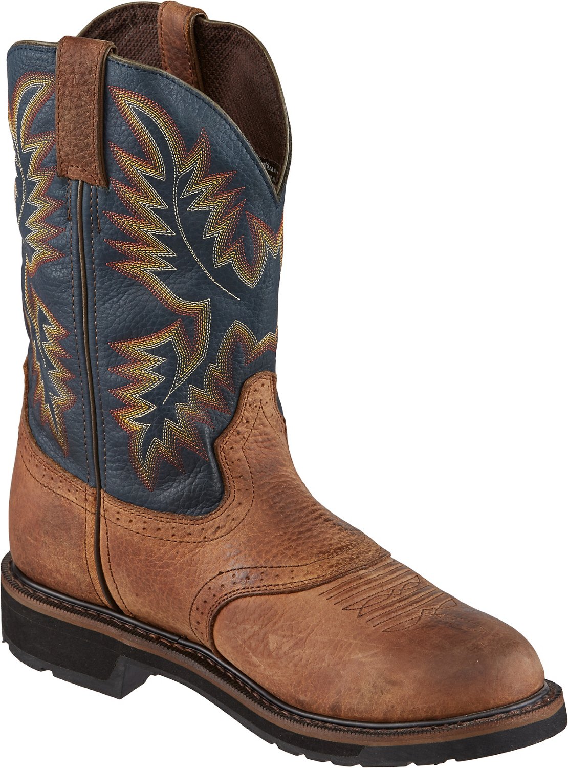 Justin Men's Original Stampede Copper Kettle Rowdy Western Work Boots thumbnail