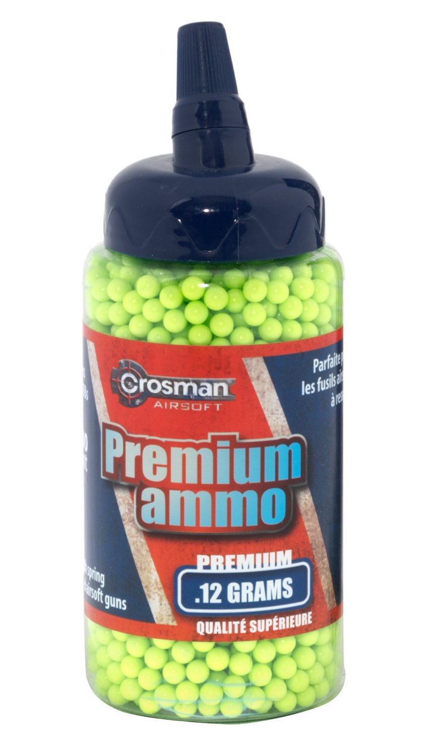 Crosman 6mm 0.12-gram Green Airsoft BBs 2,000-Pack
