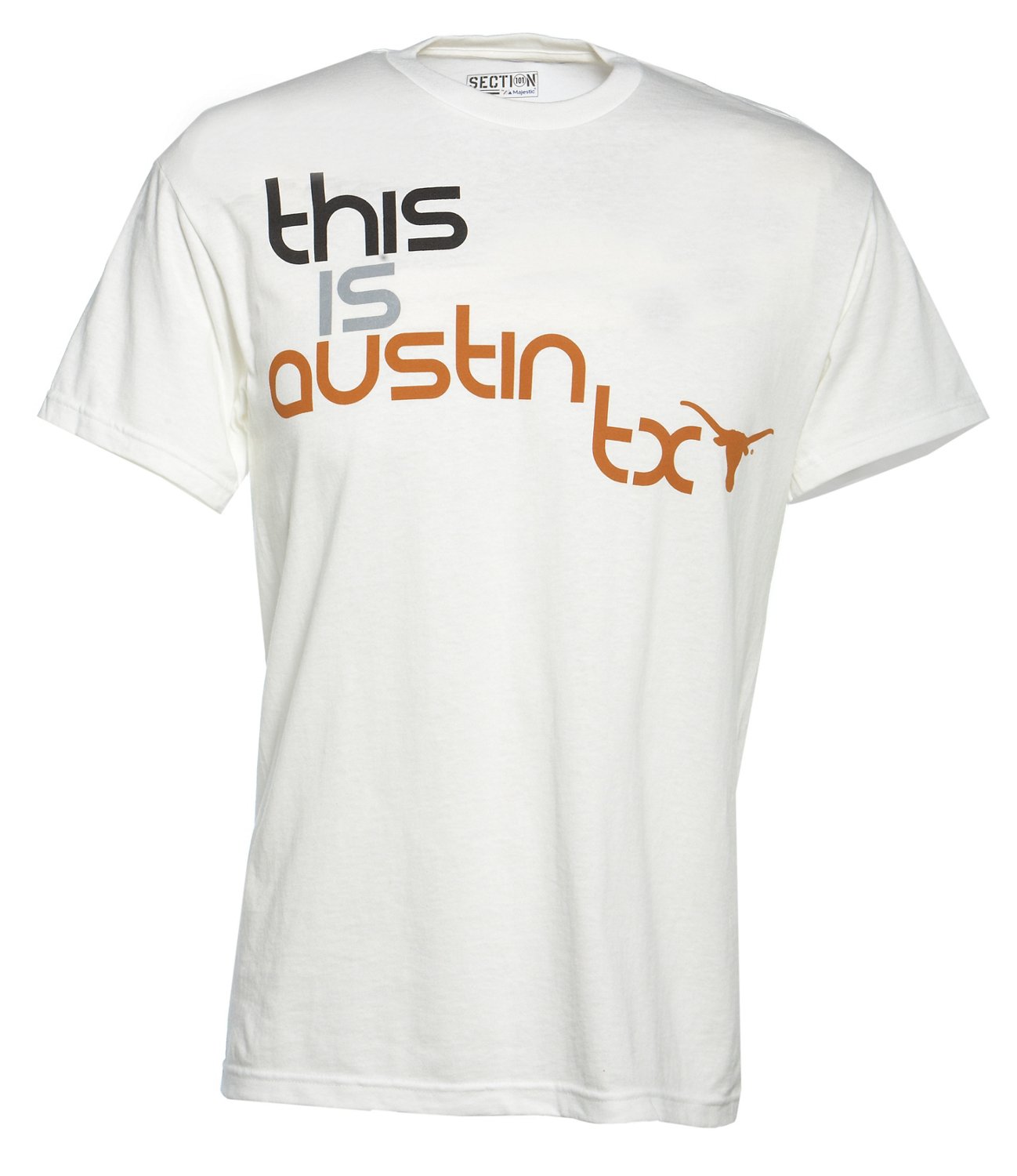 Majestic Adults' University of Texas Section 101 Major Play T-shirt
