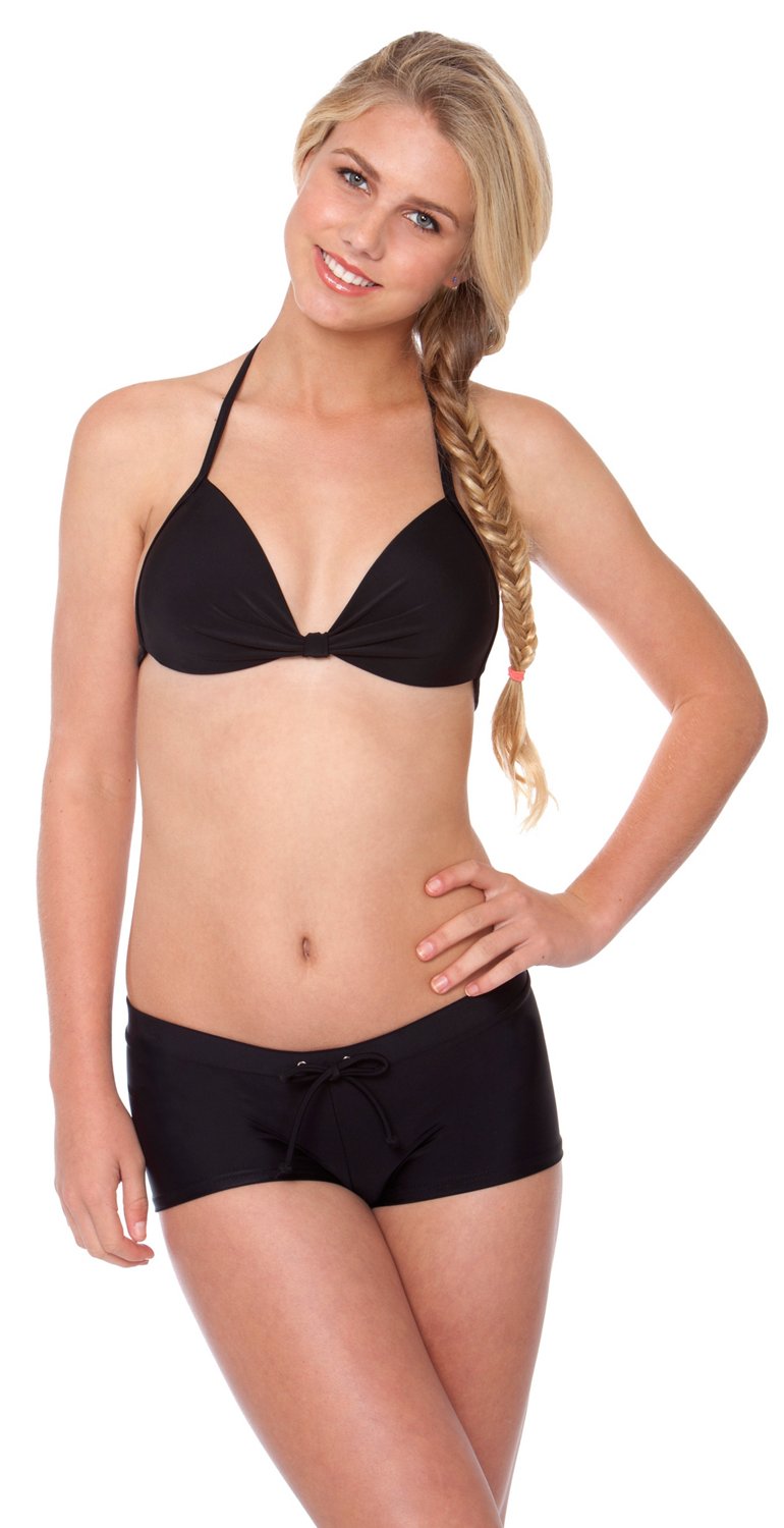 O'rageous Juniors' Solid Molded Bralette Swim Top