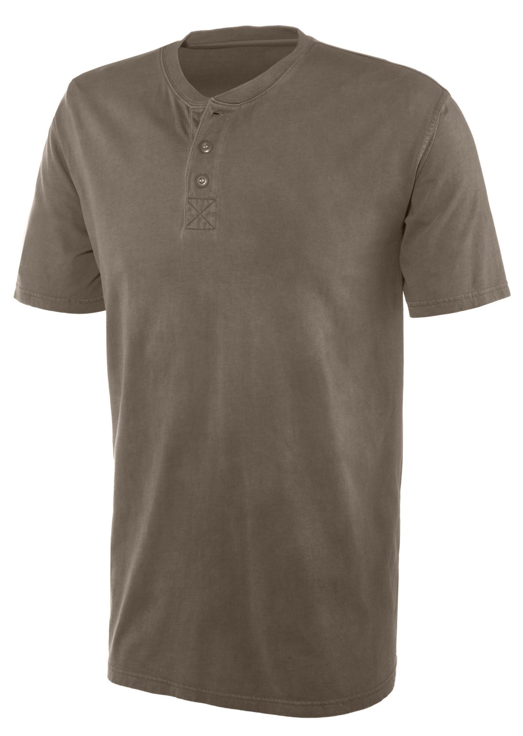 Magellan Outdoors Men's Pigment-Dyed Short Sleeve Henley T-shirt