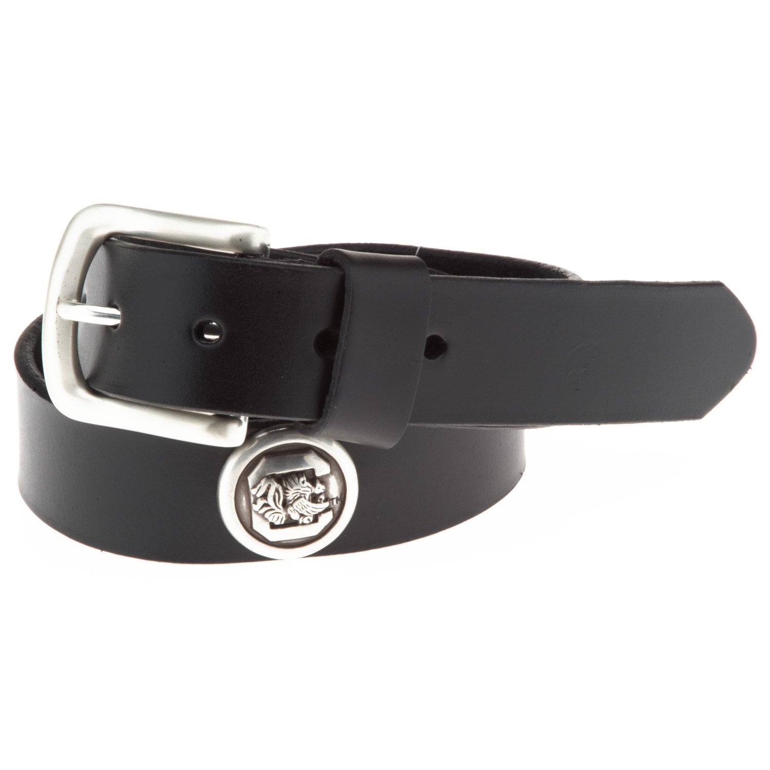 Enmon Men's Sideline Collection University of South Carolina Black Leather Belt