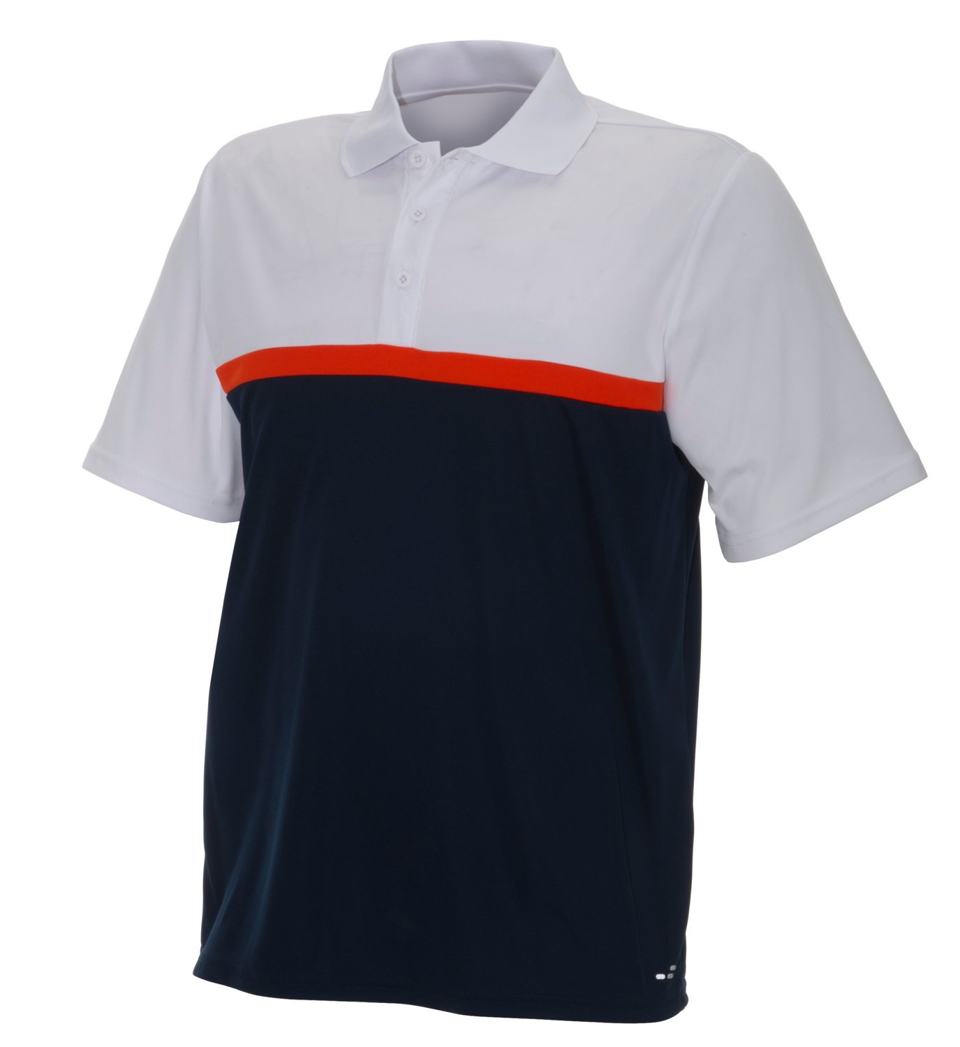 BCG Men's Short Sleeve Tennis Polo with Stripe