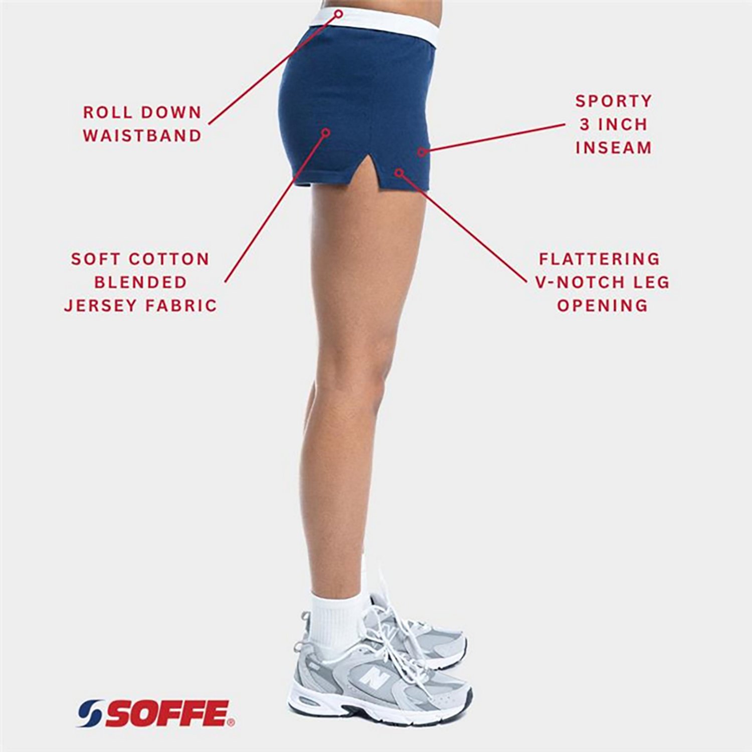 Soffe Juniors' Training Fundamentals Team  Cheer Shorts