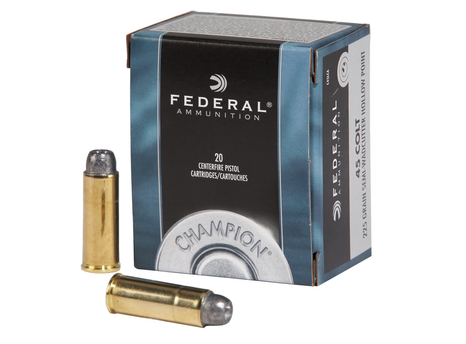 Federal Premium® Champion® .45 Colt 225-Grain Semi-Wadcutter HP Centerfire Handgun Ammunition