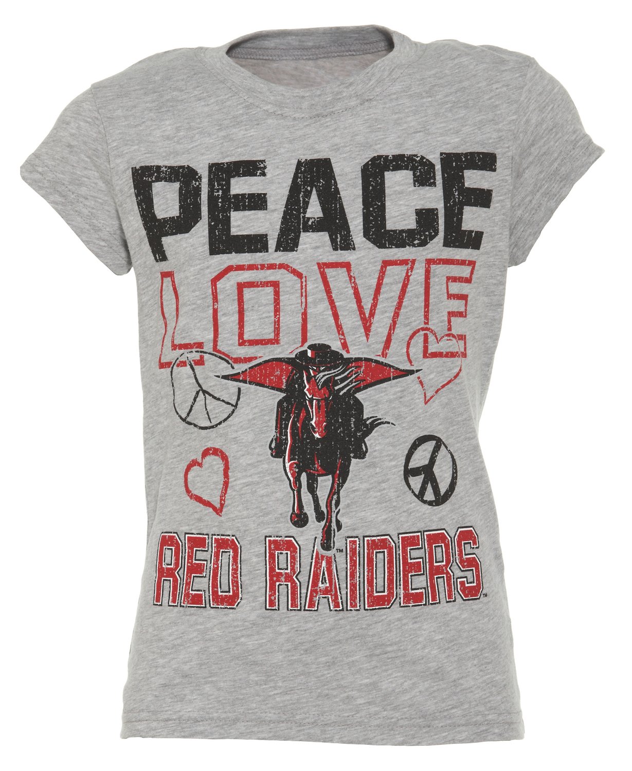 Soffe Girls' Texas Tech University Short Sleeve Tissue T-shirt
