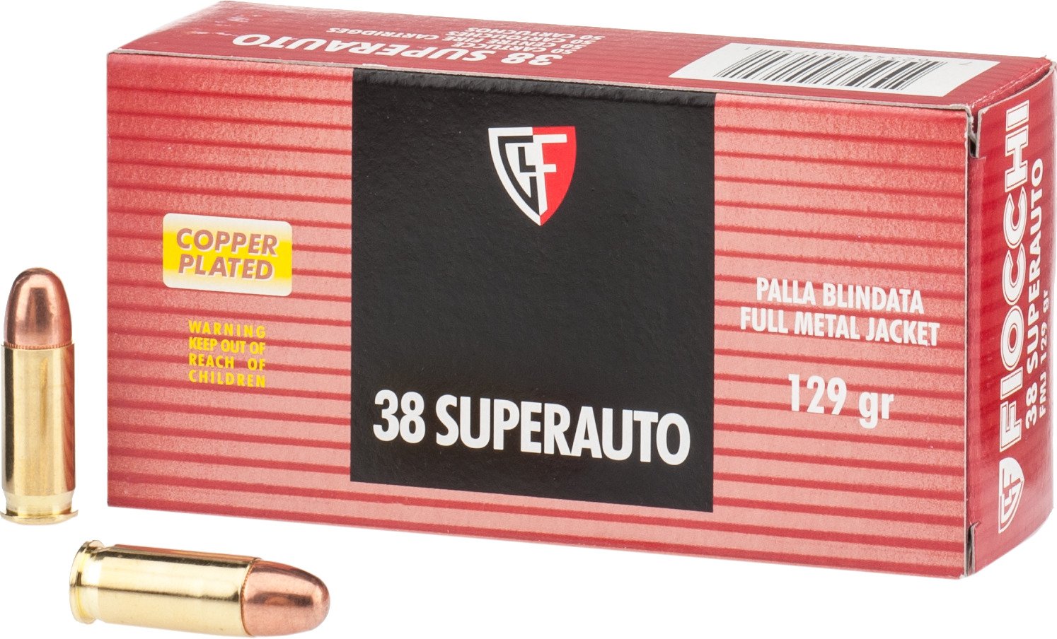Fiocchi Pistol Shooting Dynamics .38 Super 129-Grain Centerfire Pistol Ammunition