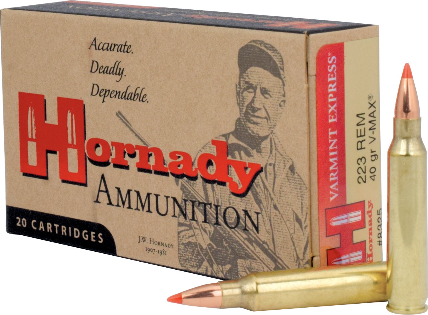 Hornady V-MAX™ .223 Remington 40-Grain Rifle Ammunition