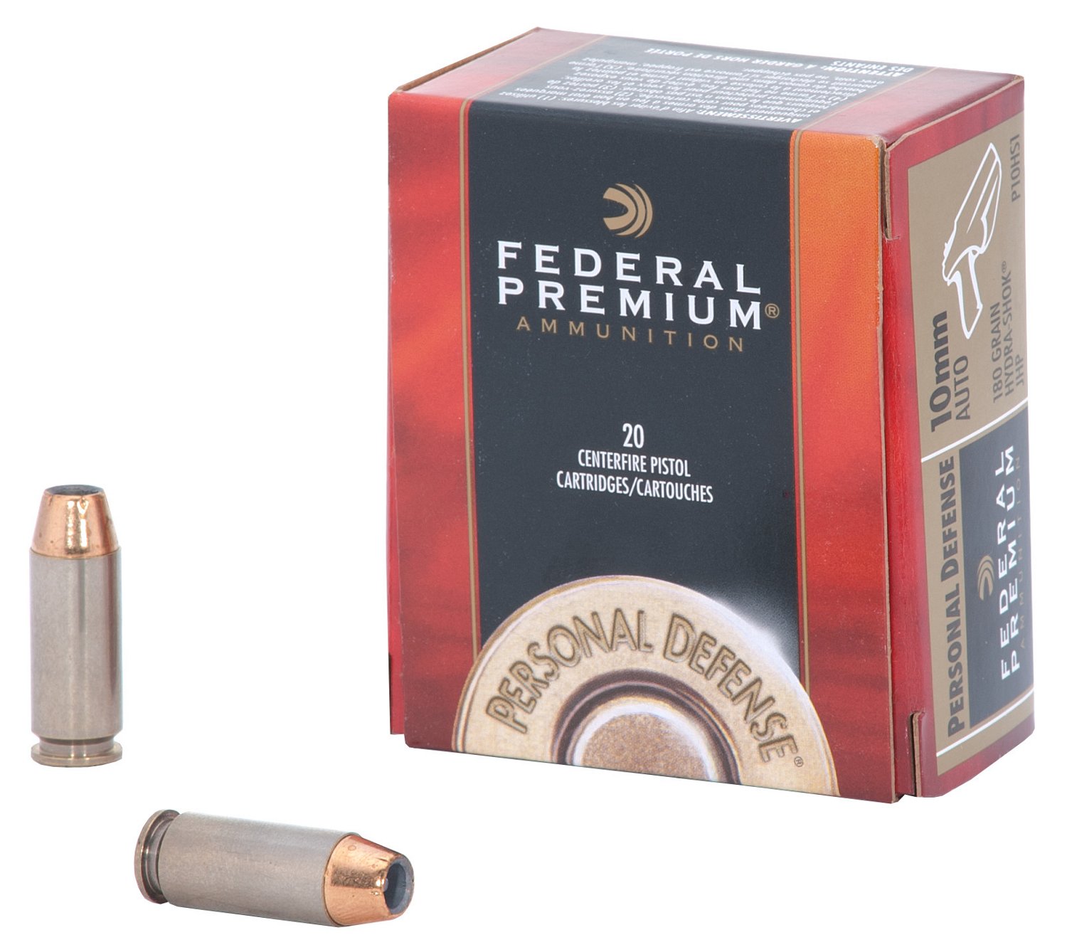 Federal Premium® Ammunition Personal Defense® 10mm Auto 180-Grain Centerfire Pistol Ammunition